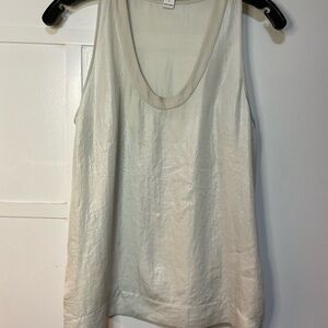 DVF Silver Metallic Sleeveless Tank